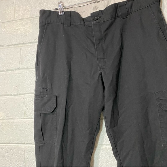 Dickies Flex Regular Straight Black Cargo Pants Work Wear Professional 36 x 32 - Picture 4 of 16